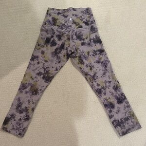 lululemon athletica Lavender Tie-Dye Leggings with Olive and Charcoal